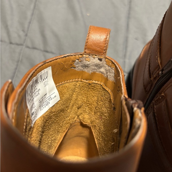 CLARKS Pita Austin Tan Leather Boots Womens Size 8 - Picture 8 of 10